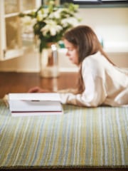 Origin Rug Collection. Ochre Fine Stripe Rug - Image 1 of 2