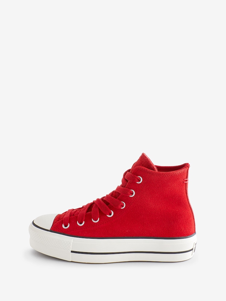 Converse Red Platform Lift Trainers - Image 2 of 9 Converse Red Platform Lift Trainers - Image 2 of 9