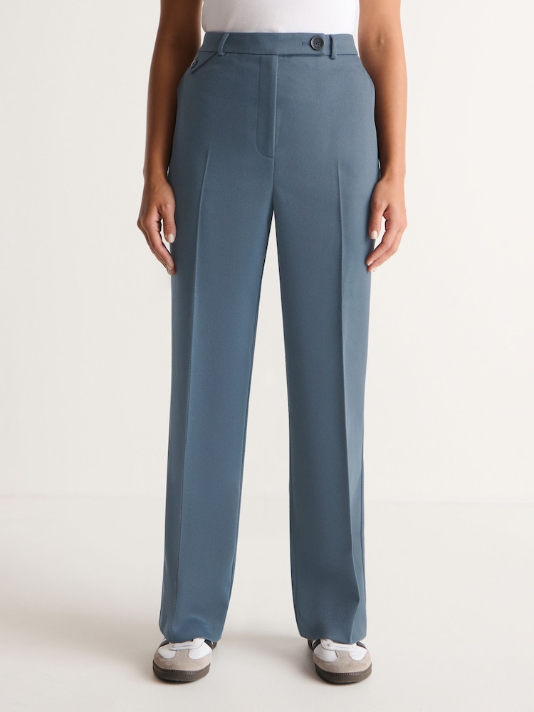 Blue Tailored Twill Straight Leg Trousers - Image 2 of 6