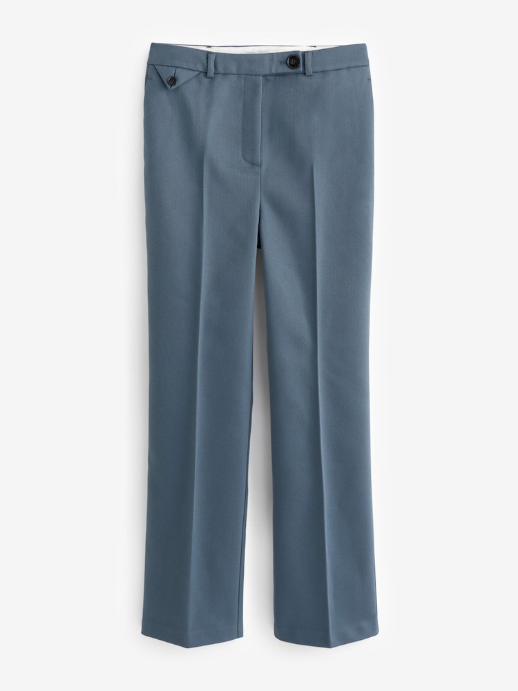 Blue Tailored Twill Straight Leg Trousers - Image 6 of 6