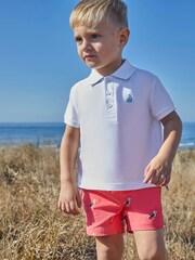 JoJo Maman Bébé Pink Pelican Embroidered Twill Chino Shorts - Image 2 of 4