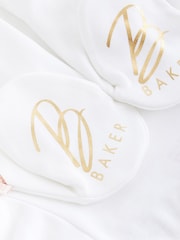 Baker by Ted Baker Born in 2024 100% Cotton White Sleepsuit - Image 4 of 4