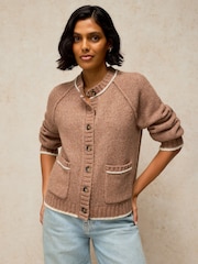 White Stuff Natural Justine Wool Blend Cardigan - Image 2 of 6