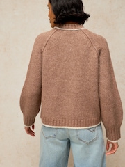 White Stuff Natural Justine Wool Blend Cardigan - Image 3 of 6