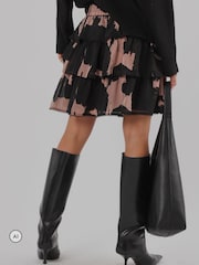 Religion Black Corinne Tiered Mini Skirt With Lace Trim - Image 7 of 8