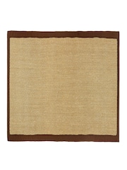 Origin Rug Collection. Warm Natural Dark Brown Border Sisal Runner - Image 2 of 3