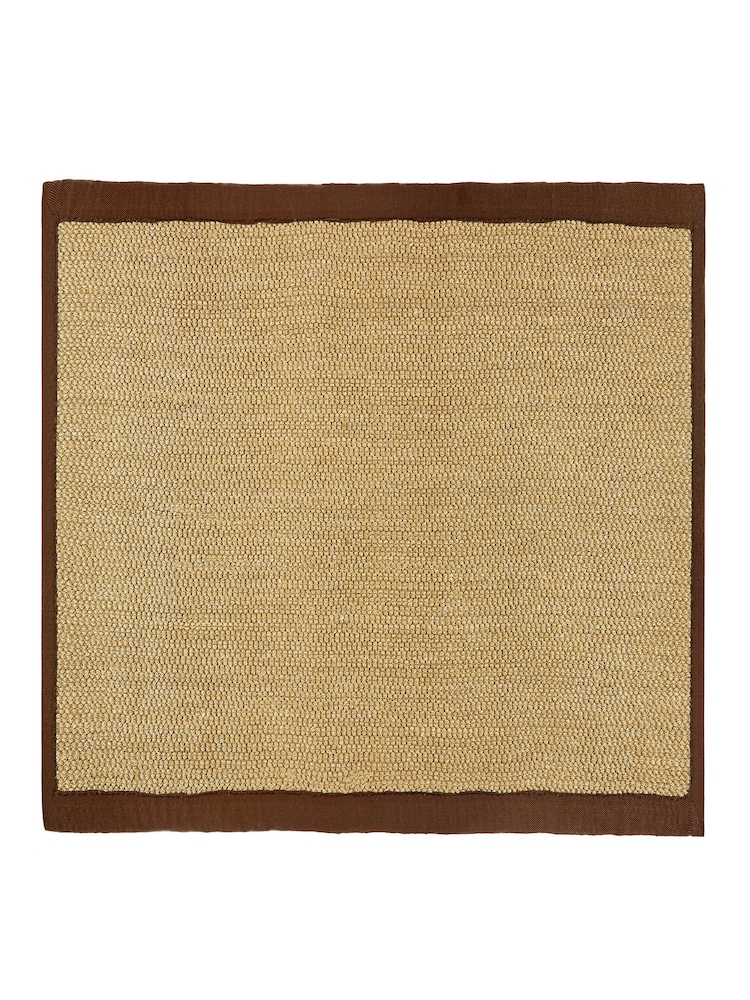 Origin Rug Collection. Warm Natural Dark Brown Border Sisal Runner - Image 2 of 3