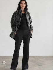 Religion Animal Saturn Leopard Parka Winter Coat With Stand-up Collar - Image 4 of 8