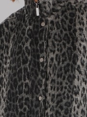 Religion Animal Saturn Leopard Parka Winter Coat With Stand-up Collar - Image 7 of 8