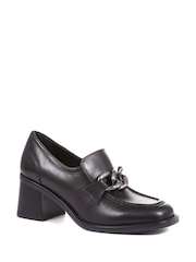 Jones Bootmaker Genevra Chunky Heeled Black Loafers - Image 2 of 5
