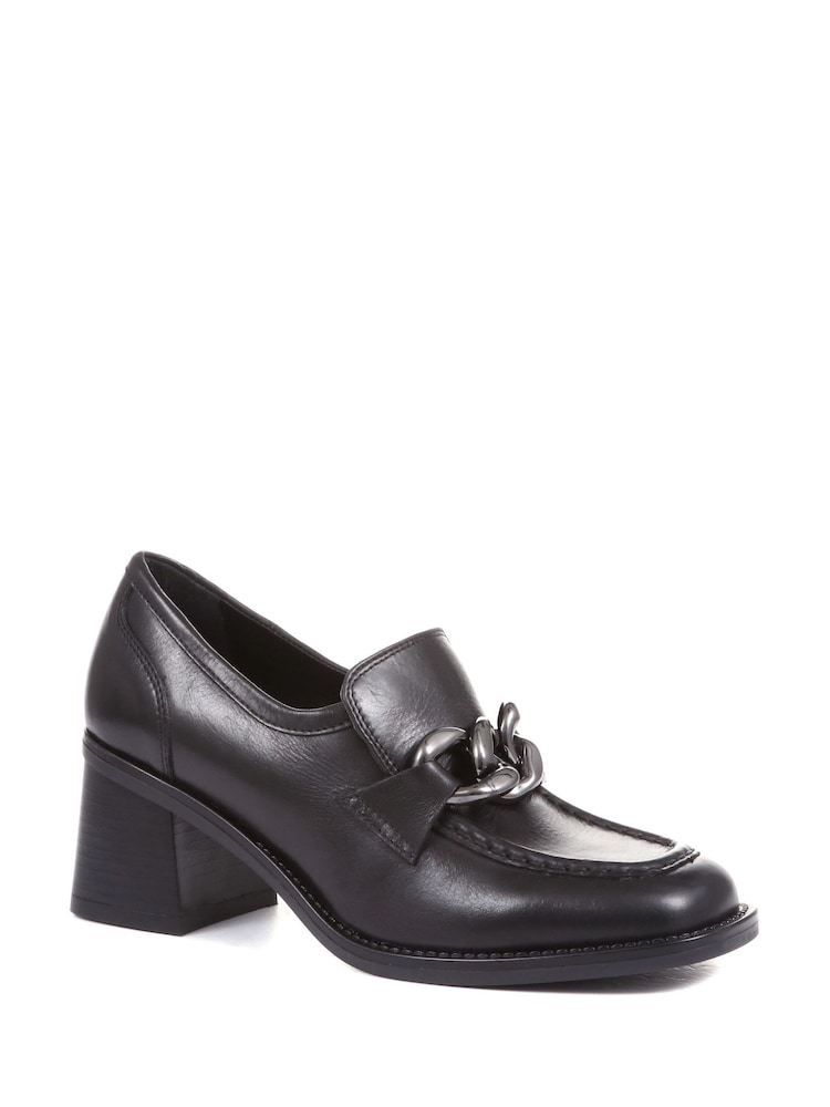Jones Bootmaker Genevra Chunky Heeled Black Loafers - Image 2 of 5