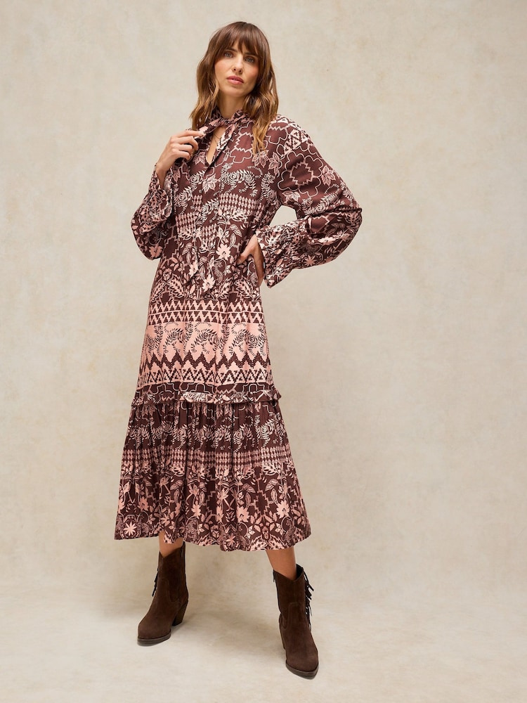 White Stuff Kalia Tie Neck Dress - Kuva 2 / 6