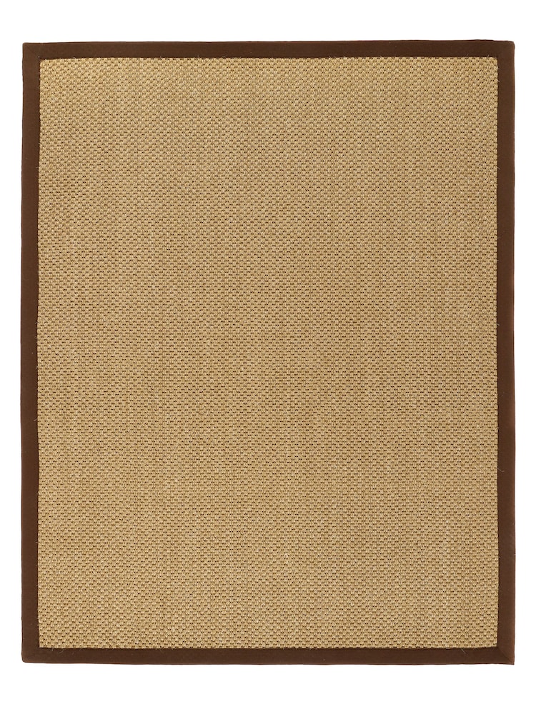 Origin Rug Collection. Warm Natural Dark Brown Border Sisal Rug - Image 2 of 2