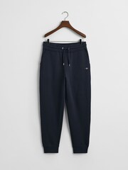 GANT Evening Blue Regular Shield Logo Jersey Joggers - Image 5 of 5