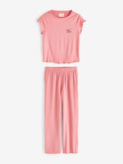 Pink Heart Short Sleeve Cotton Pyjama Sets 2 Pack - Image 2 of 14