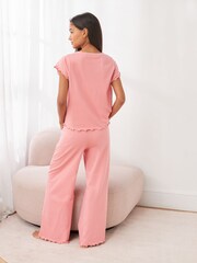 Pink Heart Short Sleeve Cotton Pyjama Sets 2 Pack - Image 7 of 14