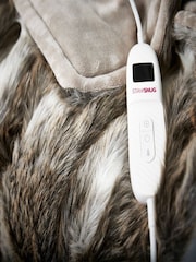 Lakeland Mink Brown Faux Fur Heated Throw - Image 3 of 4