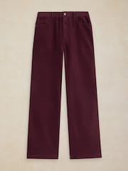 Burgunderrot - White Stuff Tia Cord Wide Leg Trousers - Bild 5 von 6