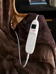 Lakeland Brown Faux Fur Heated Throw - Image 2 of 3