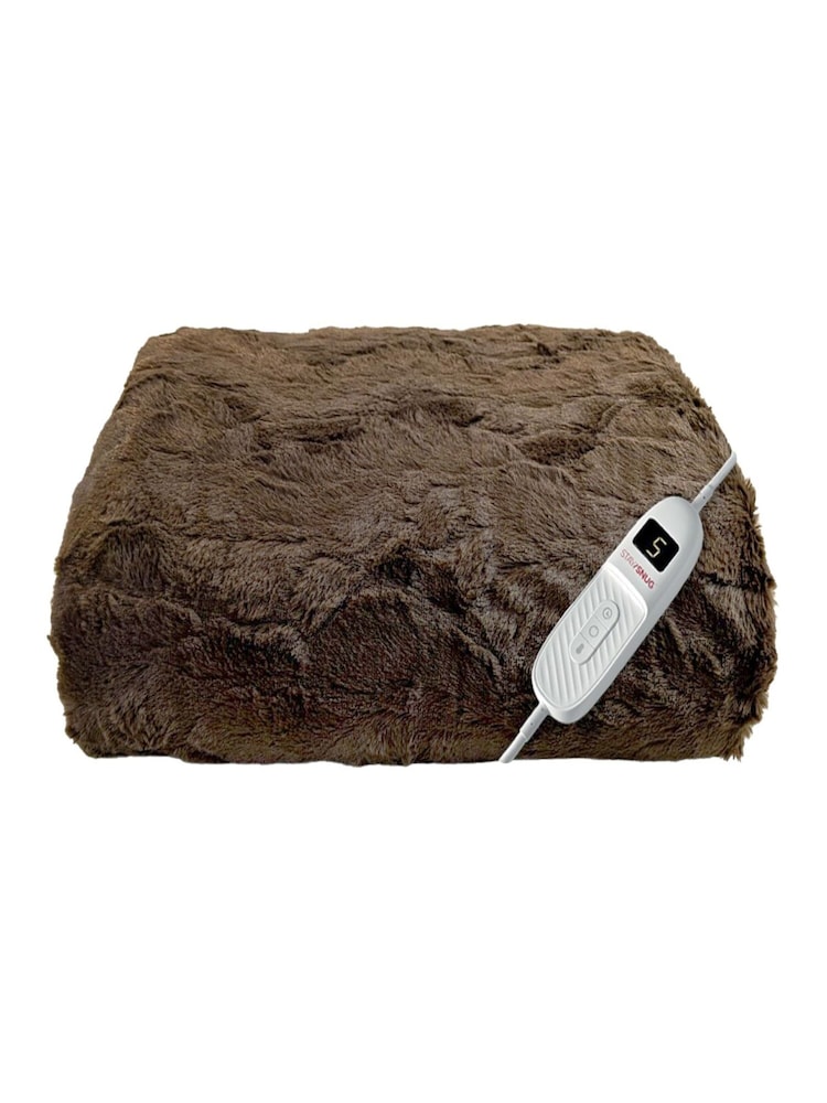 Lakeland Brown Faux Fur Heated Throw - Image 3 of 3