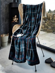 Lakeland Tartan Check Sherpa Heated Throw - Image 1 of 3