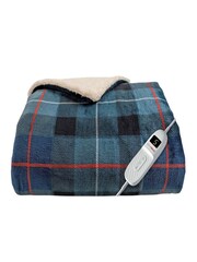 Lakeland Tartan Check Sherpa Heated Throw - Image 2 of 3