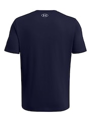 Marineblau/blau - Under Armour Foundation Kurzärmeliges T-Shirt - Bild 4 von 4