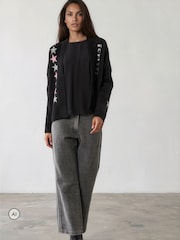 Svart - Religion Forever-cardigan med stjerne-rock-n-roll-jacquard - Bilde 4 av 8