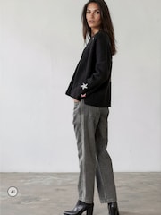 Svart - Religion Forever-cardigan med stjerne-rock-n-roll-jacquard - Bilde 7 av 8