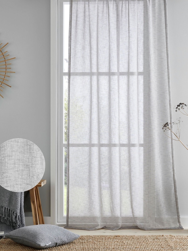Drift Home Grey Kayla Slot Top Voile Panel - Image 1 of 3