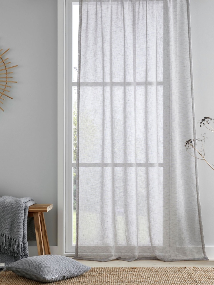 Drift Home Grey Kayla Slot Top Voile Panel - Image 2 of 3