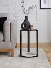 Black Metal and Marble Side Table - Image 2 of 5