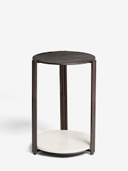 Black Metal and Marble Side Table - Image 3 of 5