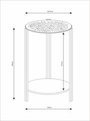 Black Metal and Marble Side Table - Image 4 of 5