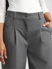 Simply Be Grey Wide Leg Tailored Trousers - Image 4 of 4