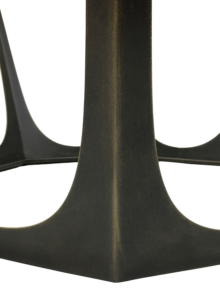 Libra Interiors Bronze Catalan Bronze Gilded Glass Top Round Coffee Table - Image 3 of 3