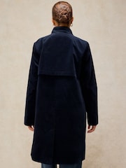 White Stuff Blue Kaia Velvet Coat - Image 2 of 6