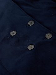 White Stuff Blue Kaia Velvet Coat - Image 6 of 6