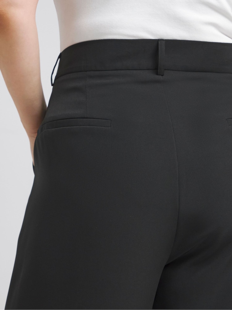 Simply Be Black Wide Leg Tailored Trousers - Image 4 of 4 Simply Be Black Wide Leg Tailored Trousers - Image 4 of 4