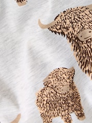 Grey Hamish the Highland Cow Cotton Nightie - Image 6 of 6