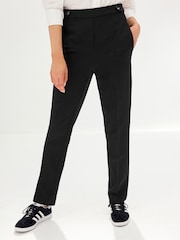 Black Tailored Elastic Back Straight Leg Trousers - Image 2 of 6