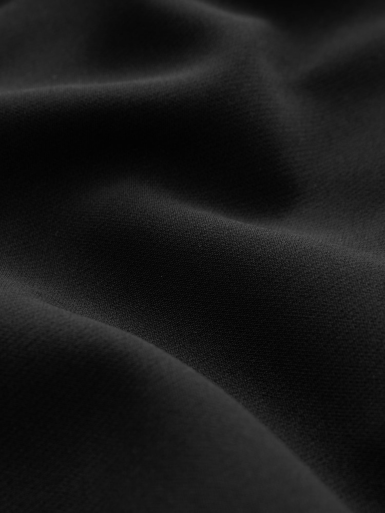 Black Tailored Elastic Back Straight Leg Trousers - Image 6 of 6