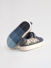Navy Character Wide Fit (G) Touch Fastening Elastic Lace Trainers - Image 4 of 6