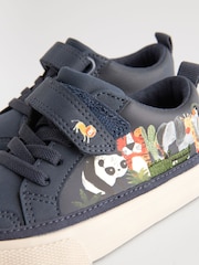 Navy Character Wide Fit (G) Touch Fastening Elastic Lace Trainers - Image 6 of 6