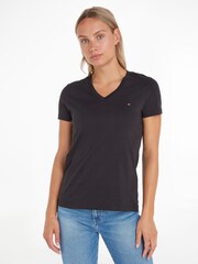 Tommy Hilfiger Black Heritage V-Neck T-Shirt - Image 3 of 3