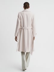Manteau décontracté en laine mélangée avec ceinture Reiss Tor - Image 4 of 6