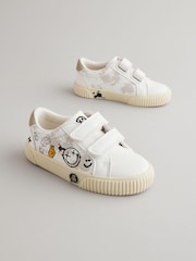 Black/White Wide Fit (G) Two Strap Touch Fastening Shoes - Image 1 of 6