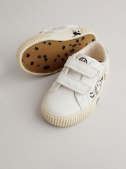 Black/White Wide Fit (G) Two Strap Touch Fastening Shoes - Image 3 of 6