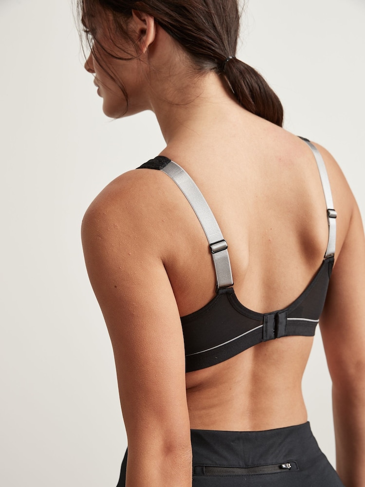 Noir - Soutien-gorge Next Active Sports High Impact Dry Tech non rembourré BG - Image 6 of 9