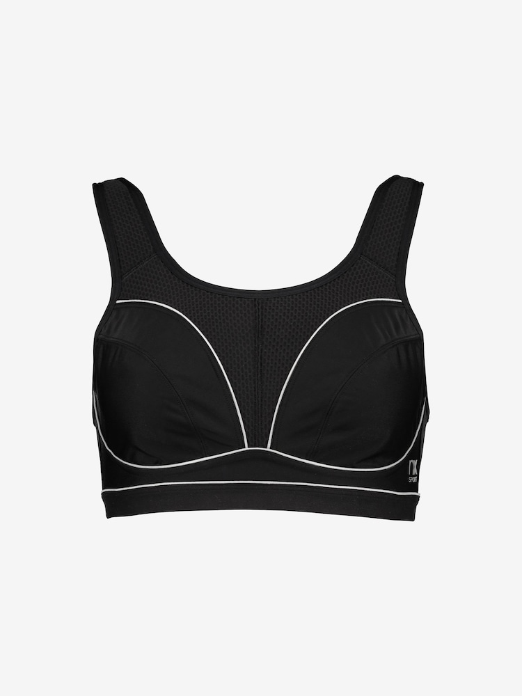 Noir - Soutien-gorge Next Active Sports High Impact Dry Tech non rembourré BG - Image 8 of 9